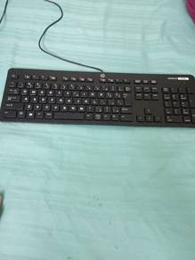Black Hp Wired Keyboard