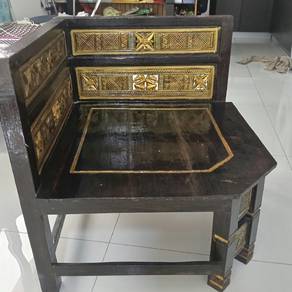 Antique Carved Wooden Corner Chair 
