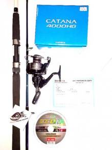 Shimano catana 4000hg reel combo seahawk air storm