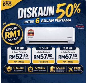 Aircond Acson Dual Inverter (B.Baru Enstek 004)