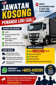 Jawatan Kosong – Pemandu Lori (GDL)🚛