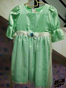 Baju kanak2 perempuan DRESS HIJAU