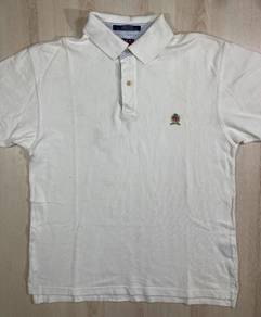 Tomy Hilfiger Classic White Collar Tee #T Used