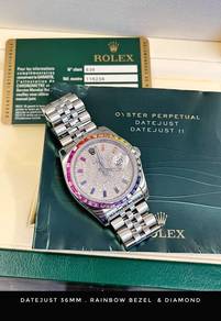 Rolex Datejust 36mm 116234 Rainbow bezel Diamond