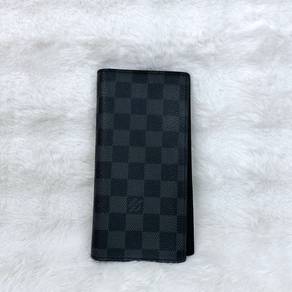 LV Damier Graphite Grey Brazza Long Wallet