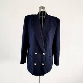 Burberry's Women's Double Breasted Navy Blue Blaze