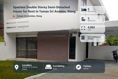 Semi-Detached House For Rent in Klang,SGR