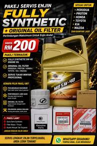 Fully Engine oil with oil filter