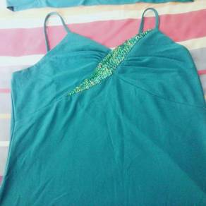 Green sleeveless blouse with little jacket