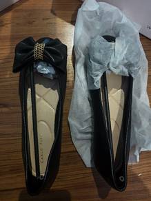 Carlo Rino Bow Belle Ballet Flats Black Size 36