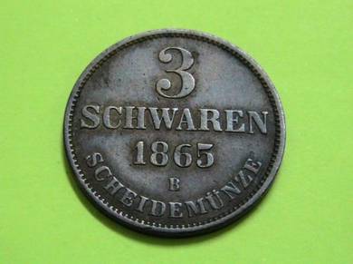 Oldenburg 3 Schwaren 1865 [Kod : A3075]