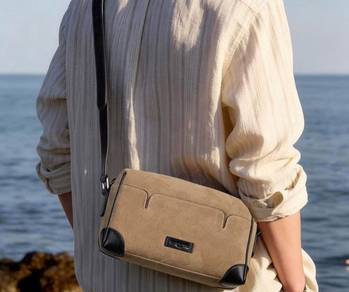 Pierre Cardin 2026JUL - Deer Suede Oblong SlingBag