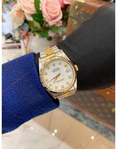 Rolex Datejust 36 Half 18K 750 Yellow Gold Jubilee