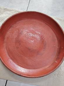 old wooden plate