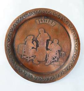 Vintage Western Steel Tray
