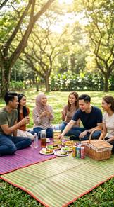 Tikar Piknik — BENTANG, DUDUK & RELAX! 🌿✨