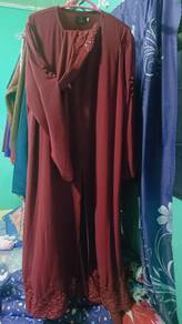 jubah najla warna marron