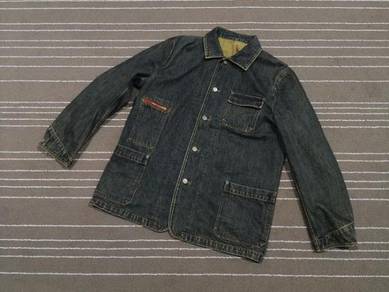 Denim 3 can 4 on jacket selvedge saiz xl