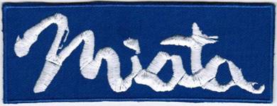 Mazda Miata BLUE Car Company Racing Emblem Patch