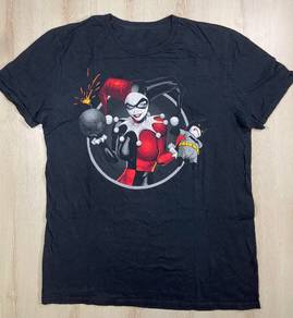 DC Comics Harley Quinn Black Tee #AB1 Used