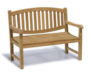 Teak memorial outdoor bench - majesteak