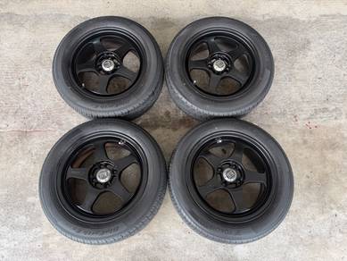 Rim spoon 15 inch tayar yokohama 90%