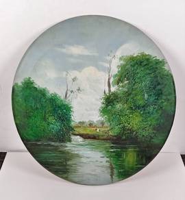 Circular Decorative Oil Painting Plate 16
