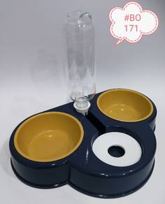 BO171 Food Bowl Water Bottle Feeder Cat Kucing