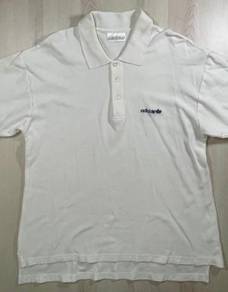 Adidas Trefoil White Collar Tee #D Used