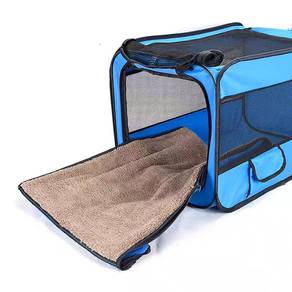 Dog car carrier, foldable portable pet crate