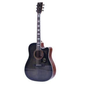 Cate QM-717C Acoustic Guitar - Black Green