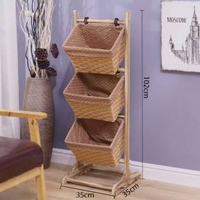 Solid wood storage rack