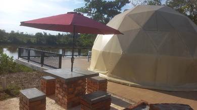 Garden centre pole umbrella