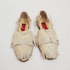 Kenzo Fringe Leather Strap Sandal