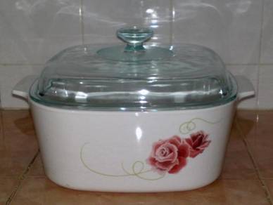 Mangkuk pyrex corning rosetta casserole bowl