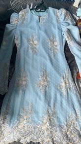 baju kurung baby blue