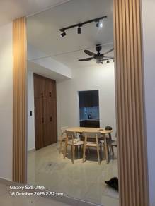 INSTALL MIRROR FLUTED  PANEL l pasang cermin flute