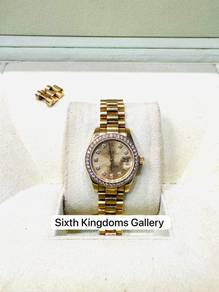 Rolex Lady-Datejust President Yellow Gold Diamonds