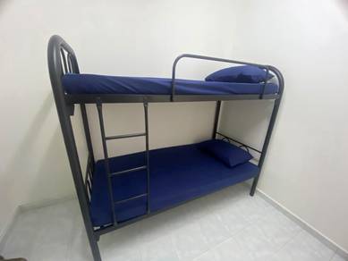 Katil double decker single baru kukuh besi rapat