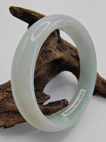 58.90mm Icy Light Green Jadeite Jade Bangle