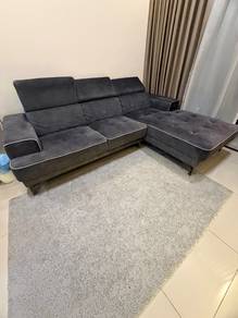 MajuHome Dark Grey L-Shaped Sofa
