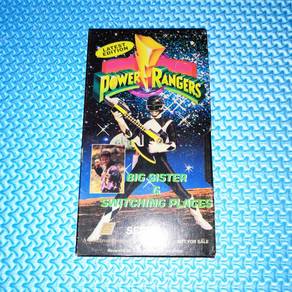 Vintage 90s MMPR Black Ranger VHS Video Tape