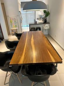 solid wood teak dining table