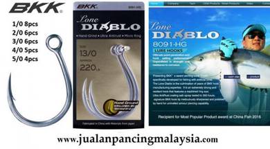 Bkk lone diablo inline hooks 8091-hg jigging hook