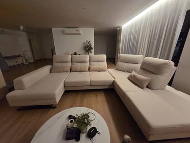 Premium Cream L-Shaped Sofa | Like New