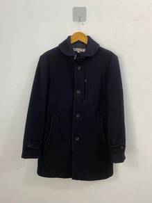 Katharine Hamnett London Black Wool Blend Coat