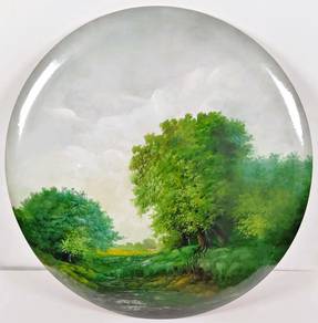 Circular Decorative Oil Painting Plate 19