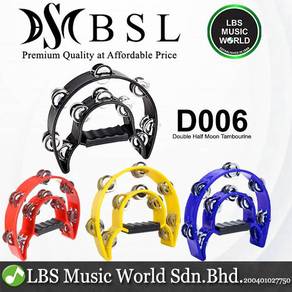 BSL D006 Tambourine Double Halfmoon Plastic with P