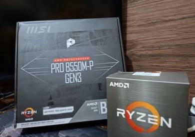 ryzen 5 4500 mobo b550m fullset