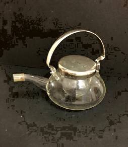 Teapot Infuser with Silver-Plated Handle and Cap